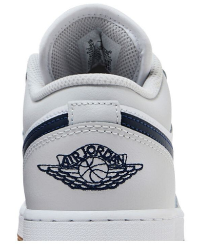 Nike Air Jordan 1 Low White Grey Midnight Navy 553560-146 GS & Women's Size
