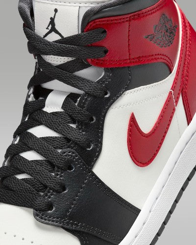 Nike WMNS Air Jordan 1 Mid "Black Toe" BQ6472-160 Womens Sneakers [US 5-12]