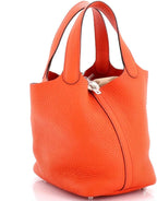 Hermès, Picotin Lock Bag Clemence PM,Orange Poppy