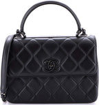 Chanel, Trendy CC Top Handle Bag Quilted Lambskin Small, Black