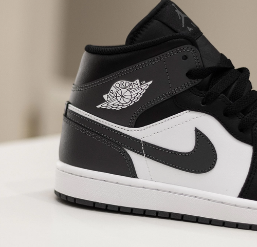 Nike Air Jordan 1 Mid Black White Iron Grey DQ8426-001 Men's Size