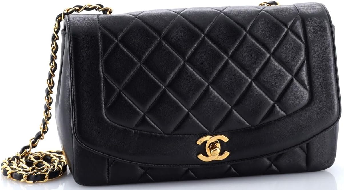 Chanel, Vintage Diana Flap Bag Quilted Lambskin Medium, Black