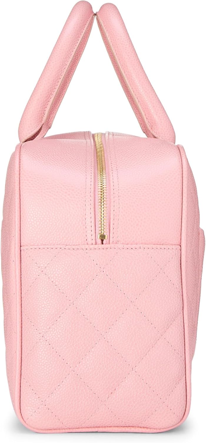 Chanel, Pink Quilted Caviar Bowler Medium, Pink