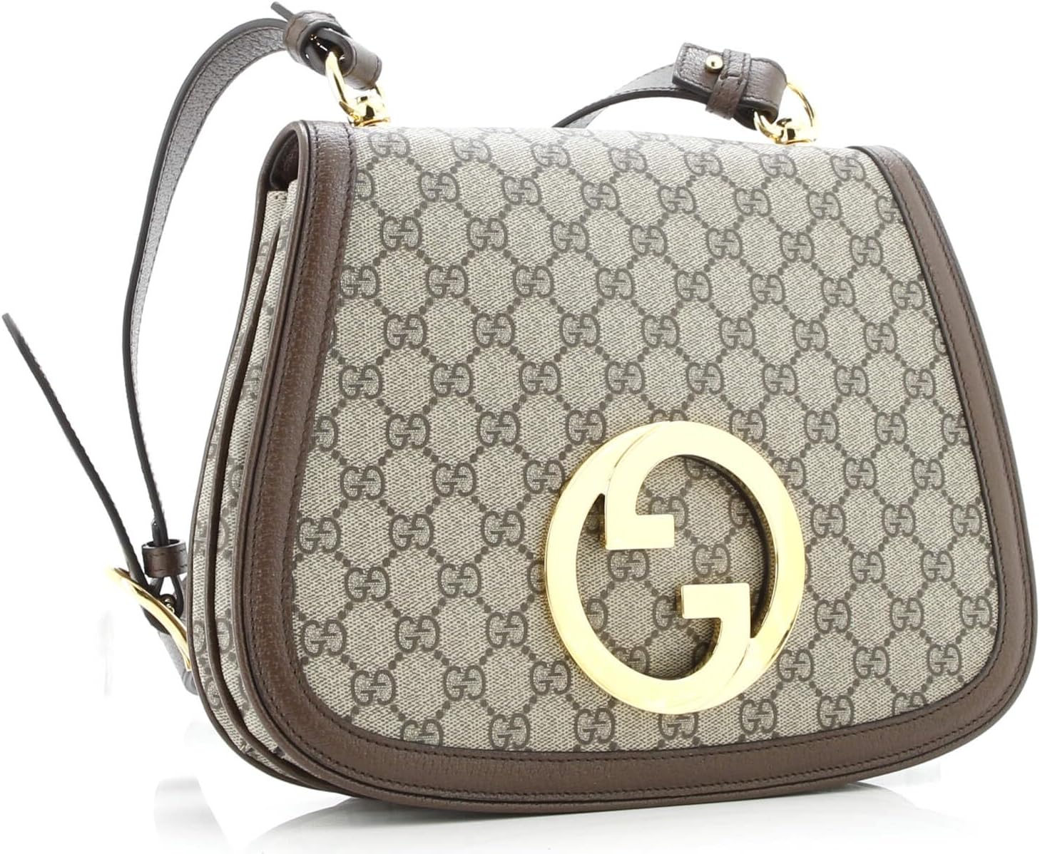 Gucci, Blondie NM Flap Shoulder Bag Leather Medium, Brown