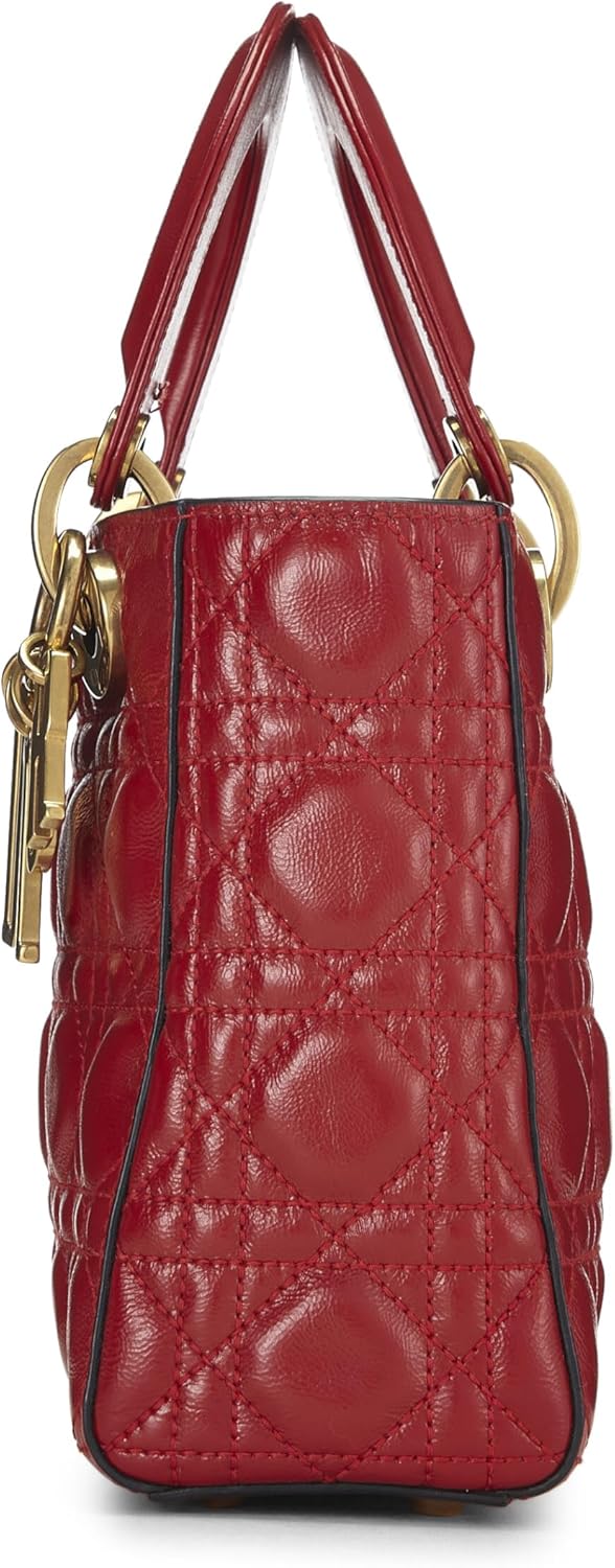 Christian Dior, Red Calfskin My Lady Dior Lucky Charm Small, Red