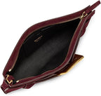 Balmain, Mini Anthem Suede Clutch Bag, Bordeaux