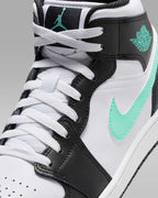 Nike Air Jordan 1 Mid "White/Black/Green Glow" DQ8426-103 Men's [US 7-14]