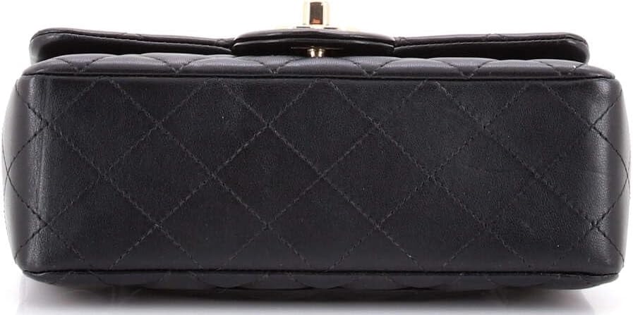 Chanel, Classic Single Flap Bag Quilted Lambskin Mini, Black