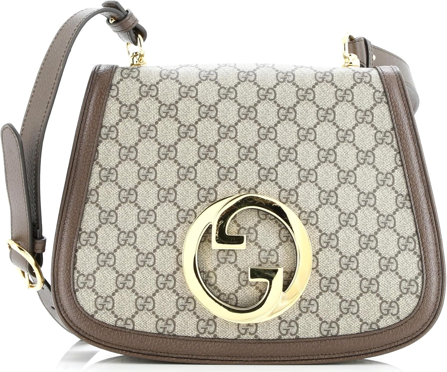 Gucci, Blondie NM Flap Shoulder Bag Leather Medium, Brown