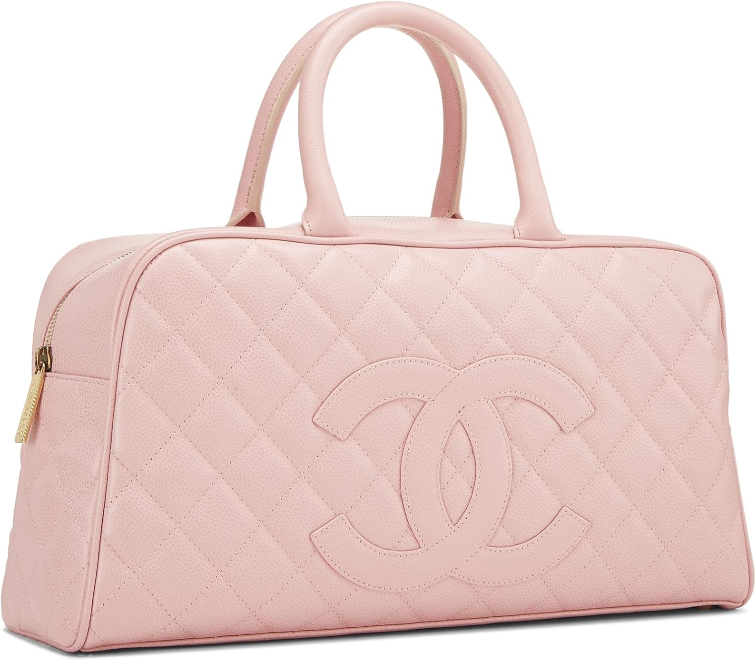 Chanel, Pink Quilted Caviar Bowler Medium, Pink
