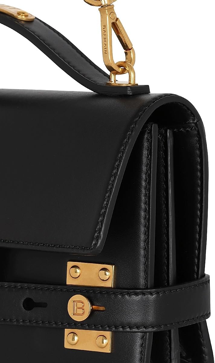 Balmain, B-Buzz 24 Leather Shoulder Bag, Noir