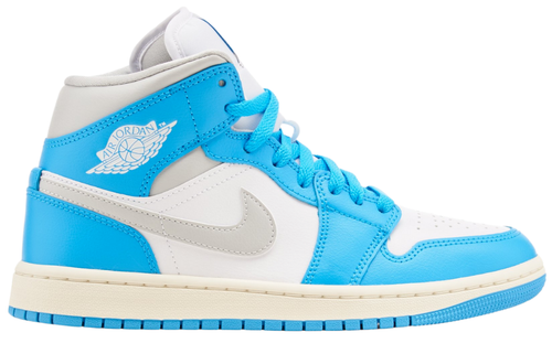 Nike Air Jordan 1 Mid Dark Powder Blue White Grey BQ6472-400 Women's Size