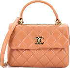 Chanel, Trendy CC Top Handle Bag Quilted Lambskin Small, Neutral
