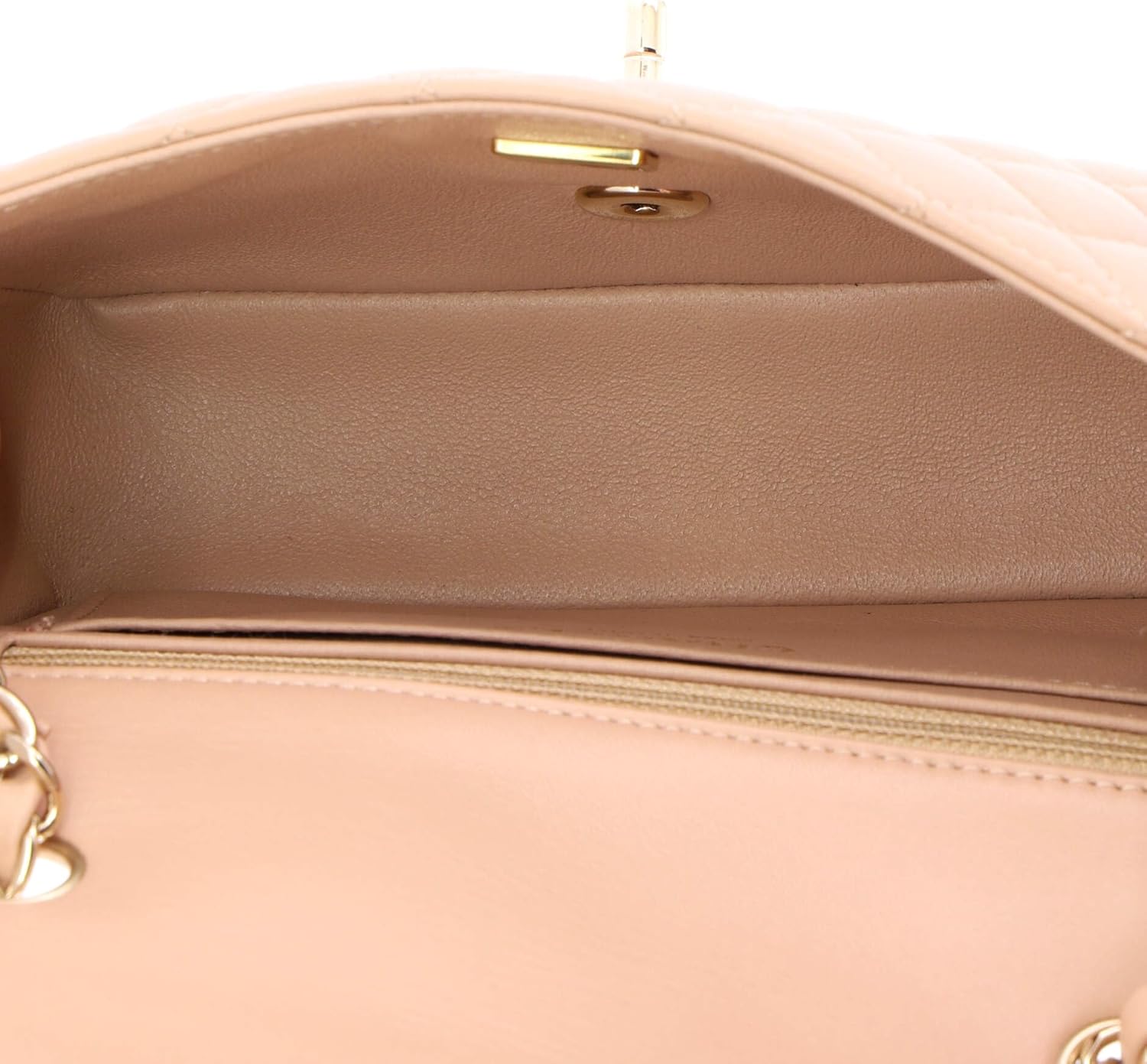 Chanel, Classic Single Flap Bag Quilted Lambskin Mini, Neutral