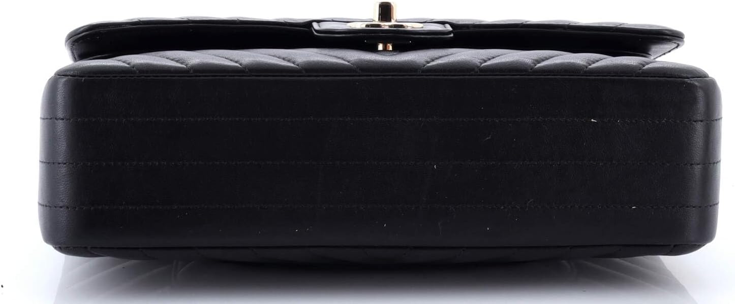 Chanel, Classic Double Flap Bag Chevron Lambskin Medium, Black