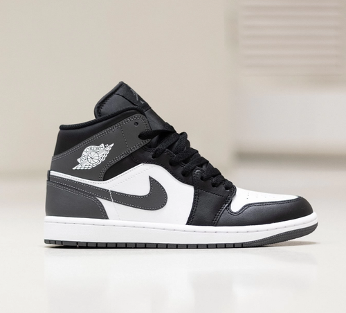 Nike Air Jordan 1 Mid Black White Iron Grey DQ8426-001 Men's Size