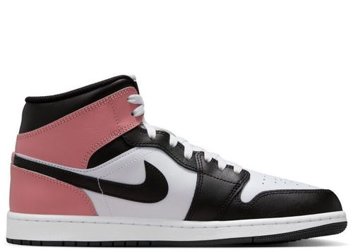 Nike Air Jordan 1 Mid White Rust Pink Black DQ8426-100 Men's Size