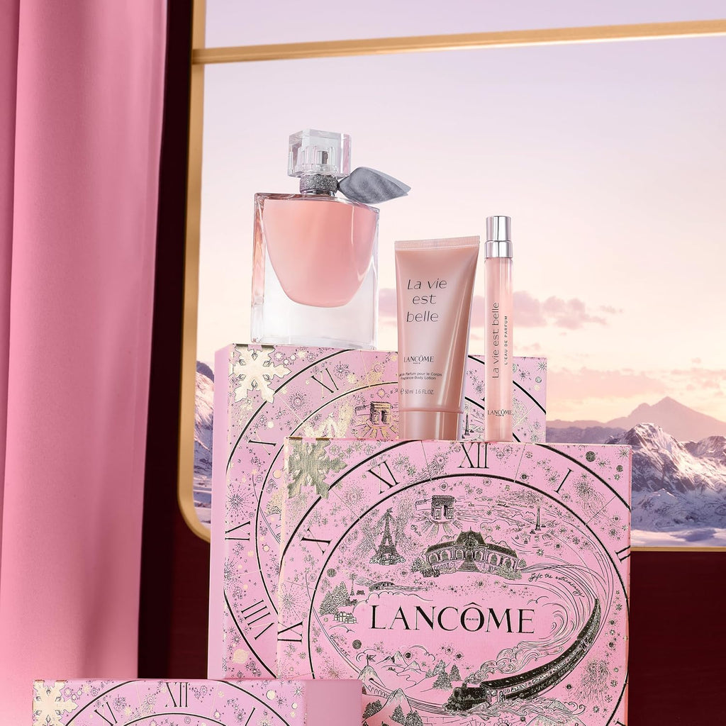 Lancôme La Vie Est Belle Gift Set - Full-Size Refillable La vie est belle Eau De Parfum Spray 1.7 fl. oz, Purse Spray 0.34 fl. Oz, Body Lotion 1.6 fl. oz.- Limited Edition Gift Set for Women