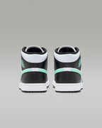 Nike Air Jordan 1 Mid "White/Black/Green Glow" DQ8426-103 Men's [US 7-14]