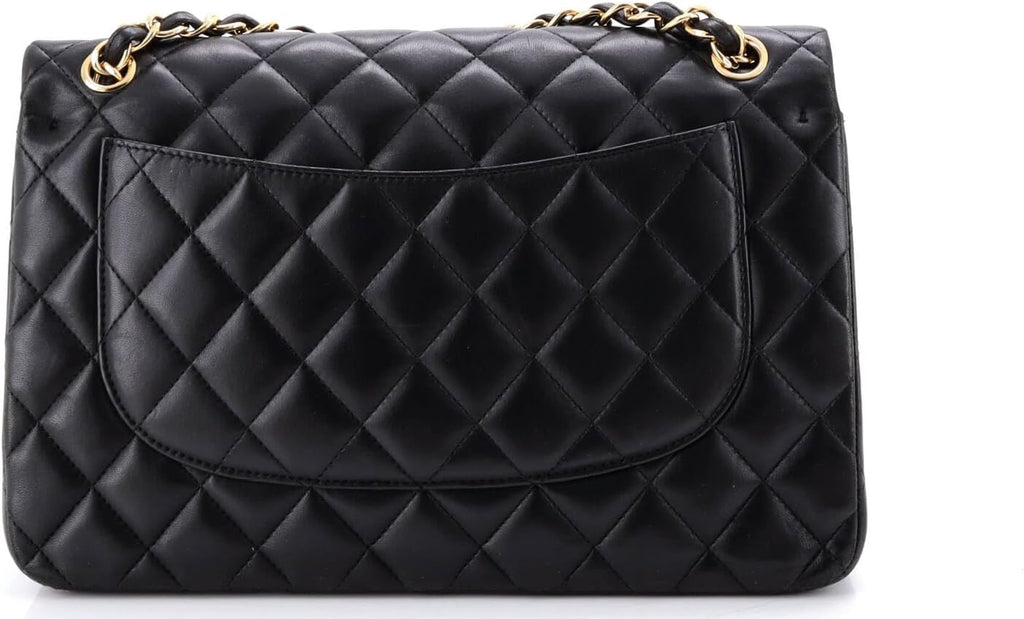 Chanel, Classic Double Flap Bag Quilted Lambskin Jumbo, Black
