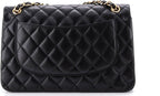Chanel, Classic Double Flap Bag Quilted Lambskin Jumbo, Black