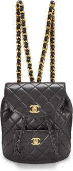 Chanel, Quilted Lambskin Classic Backpack Medium, Black : Clothing, Shoes & Jewelry