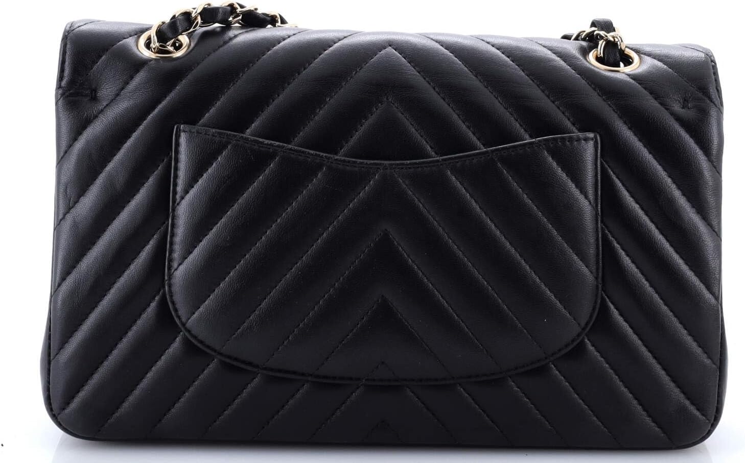 Chanel, Classic Double Flap Bag Chevron Lambskin Medium, Black
