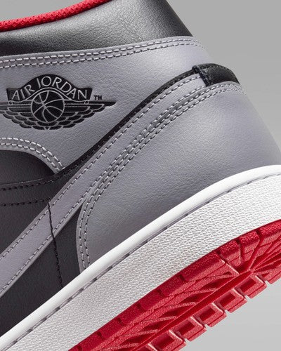 Nike Air Jordan 1 Mid "Black/Fire Red/White/Cement Gray" DQ8426-103 [U 7-13]