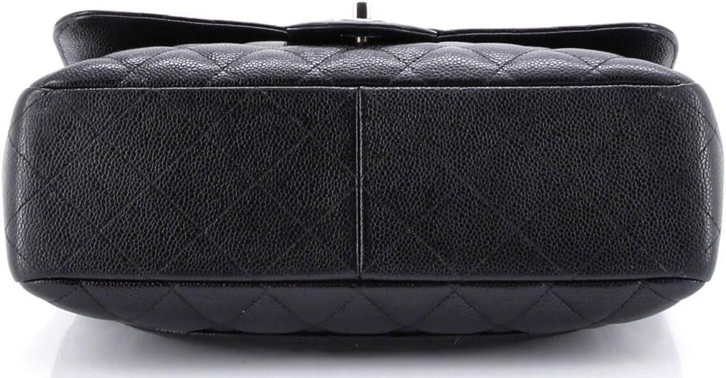 Chanel, Classic Single Flap Bag Quilted Caviar Jumbo, Black