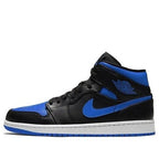 NIKE AIR JORDAN 1 MID "BLACK/BLUE" 554724-068 Men's Shoes Sneakers Brand