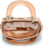 Christian Dior, Rose Gold Lambskin Lady Dior Mini, Pink