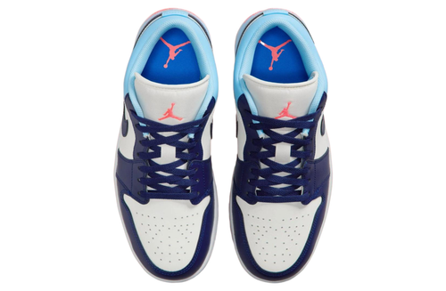 Nike Air Jordan 1 Low Sail Blue Chill 553558-149 Men's Size