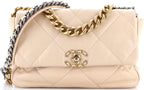 Chanel, 19 Flap Bag Quilted Leather Large, Neutral