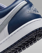 Nike Air Jordan 1 Low "White/Midnight Navy/Wolf Gray" 553558-141 [US 7-15]