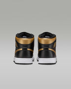 Nike Air Jordan 1 Mid "Black/Metallic Gold" DQ8426-071 Sneakers [US 7-15]