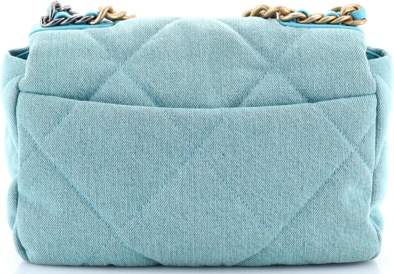 Chanel, 19 Flap Bag Quilted Denim Medium, Blue