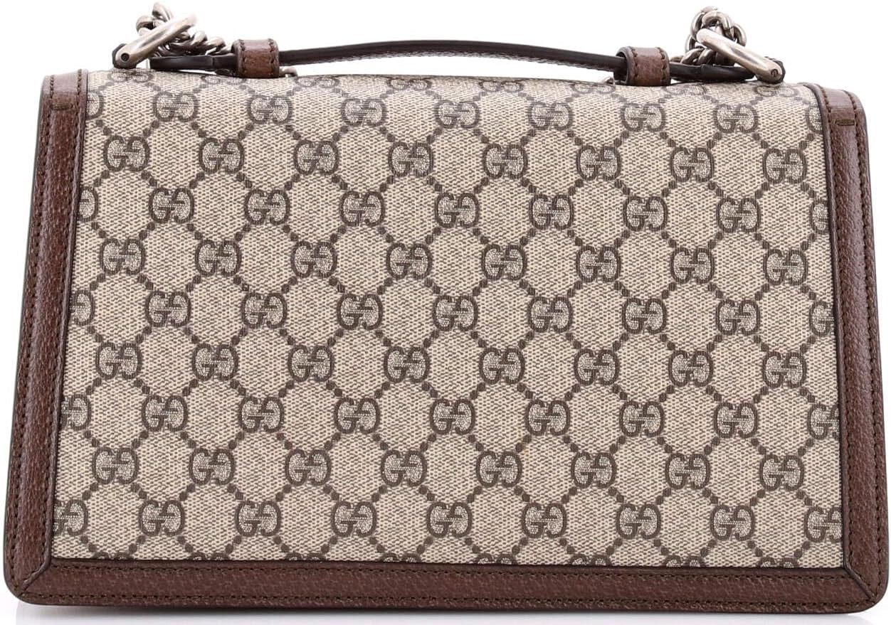 Gucci, Dionysus Top Handle Chain Bag GG Coated Canvas Small, Brown