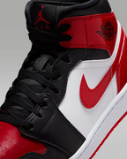 NIKE AIR JORDAN 1 MID SE "Black/White/Varsity Red" HV4091-006 Men's Sneakers