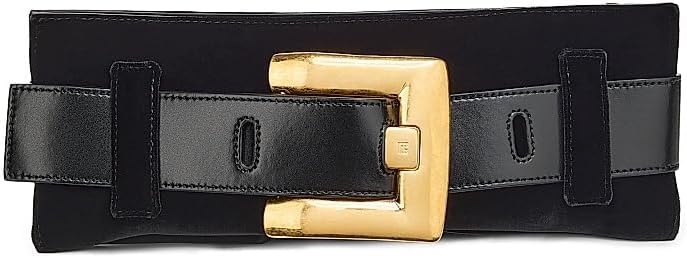 Balmain, Anthem Velvet Clutch Bag, Noir