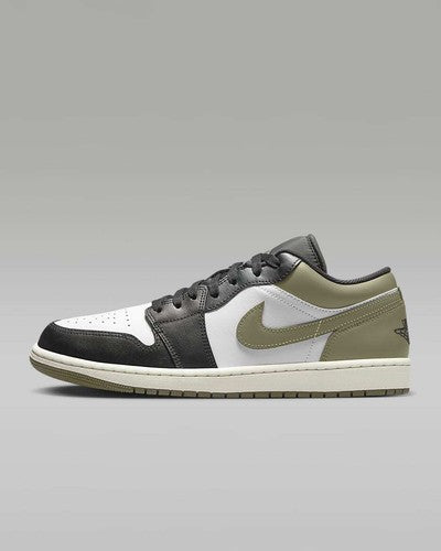 Nike Air Jordan 1 Low "Black/Medium Olive/White" 553558-092 Men's [US 7-15]