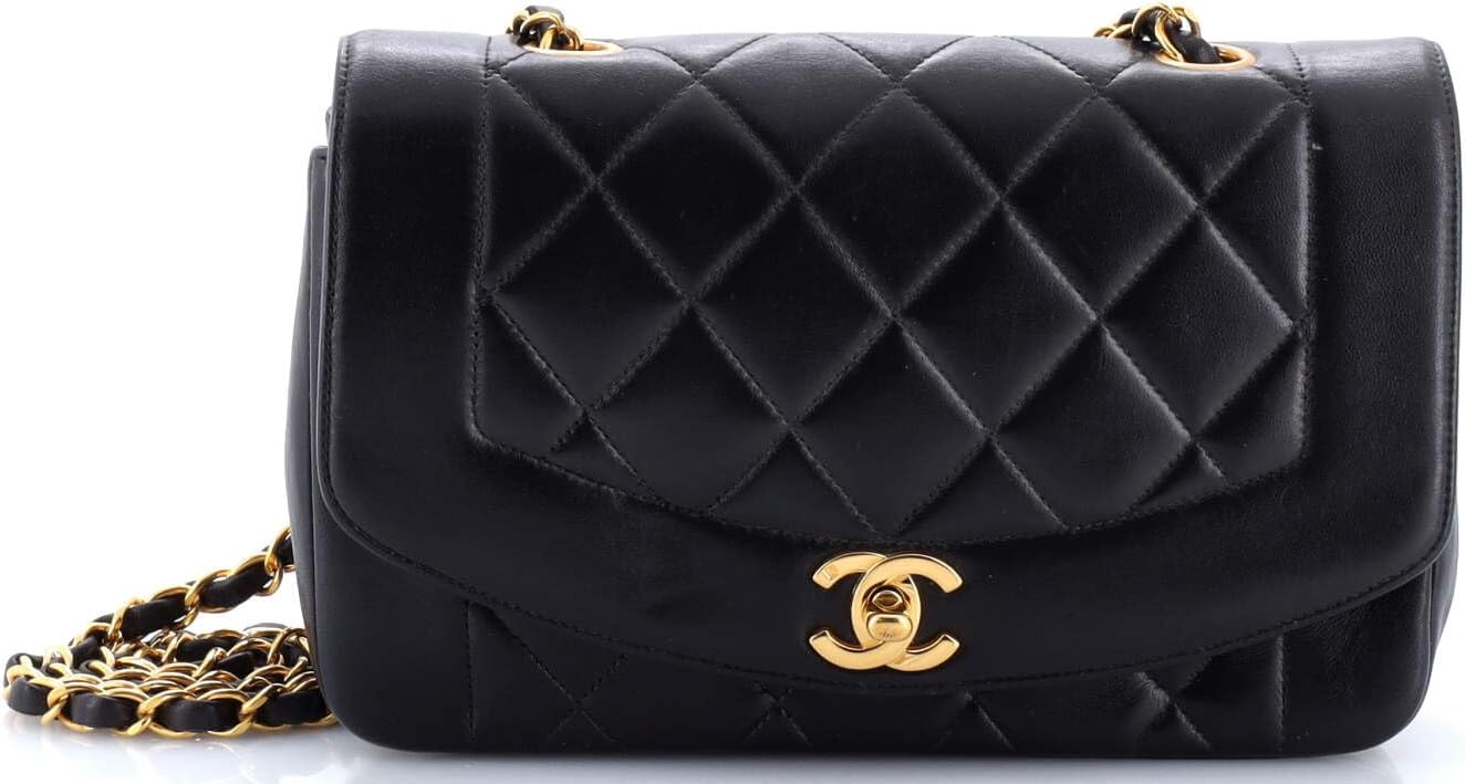 Chanel, Vintage Diana Flap Bag Quilted Lambskin Small, Black