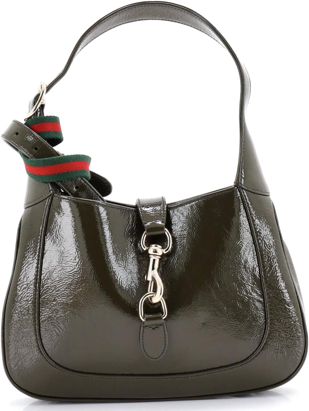 Gucci, Jackie 1961 Hobo Patent Small, Green : Clothing, Shoes & Jewelry