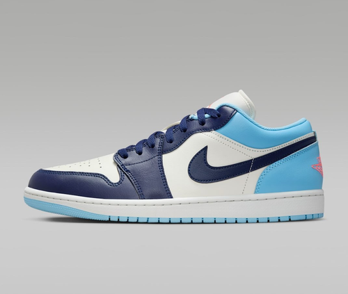 Nike Air Jordan 1 Low Sail Blue Chill 553558-149 Men's Size