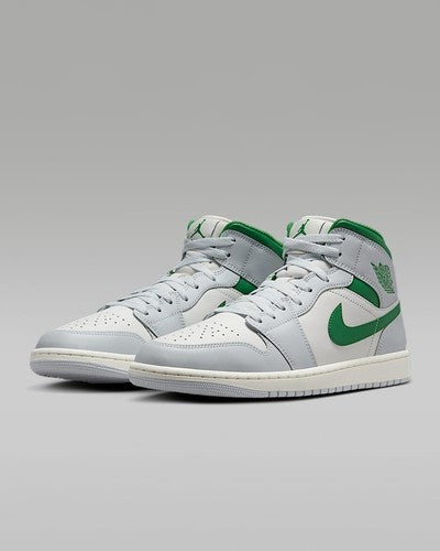 Nike Air Jordan 1 Mid "Summit White/Pine Green" DQ8426-142 Men's [US 7-14]