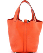 Hermès, Picotin Lock Bag Clemence PM,Orange Poppy