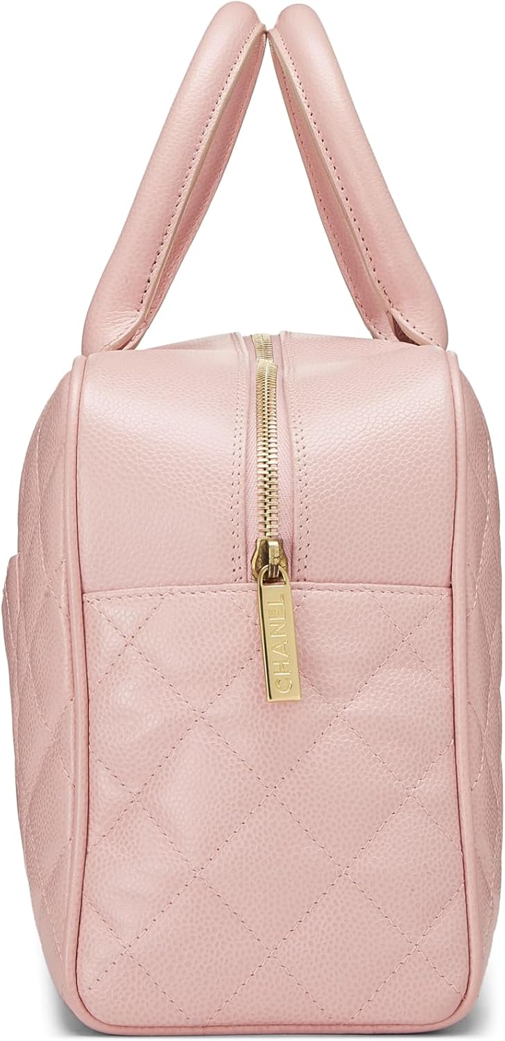 Chanel, Pink Quilted Caviar Bowler Medium, Pink