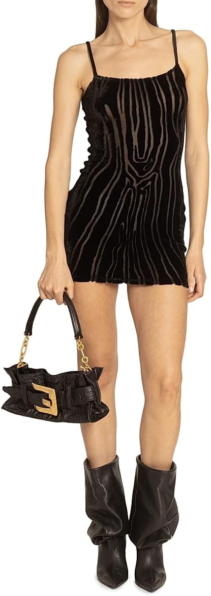 Balmain, Mini Anthem Croc-Embossed Leather Shoulder Bag, Noir