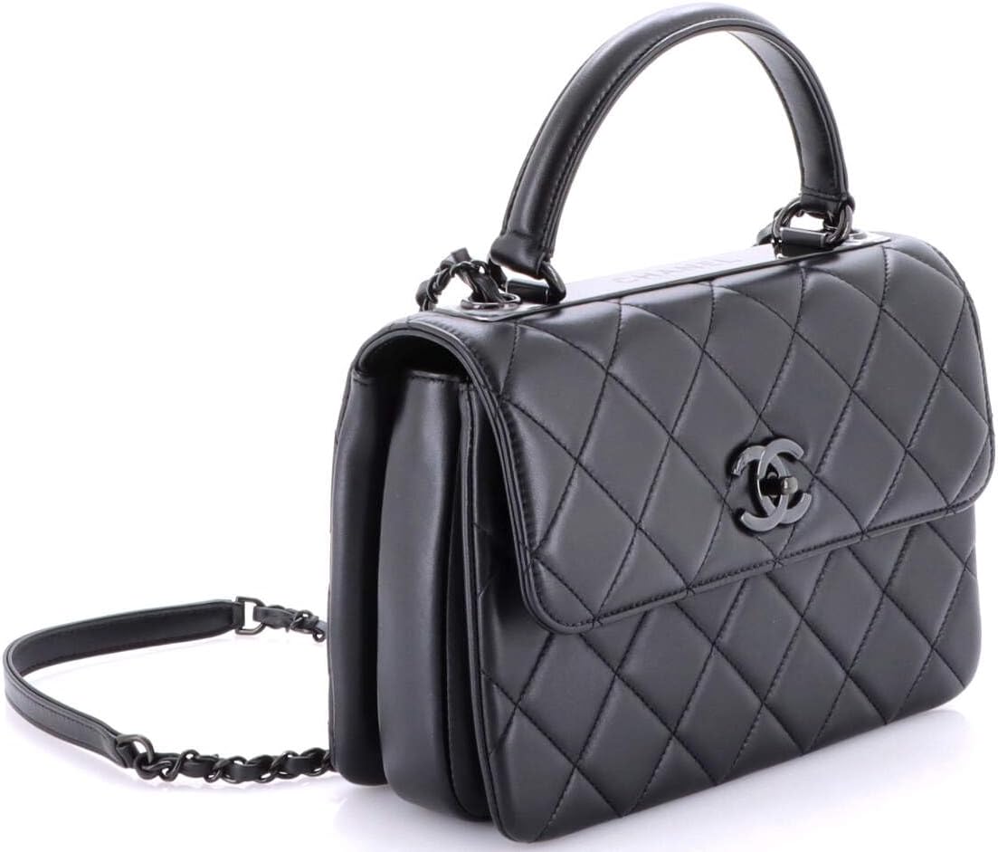 Chanel, Trendy CC Top Handle Bag Quilted Lambskin Small, Black