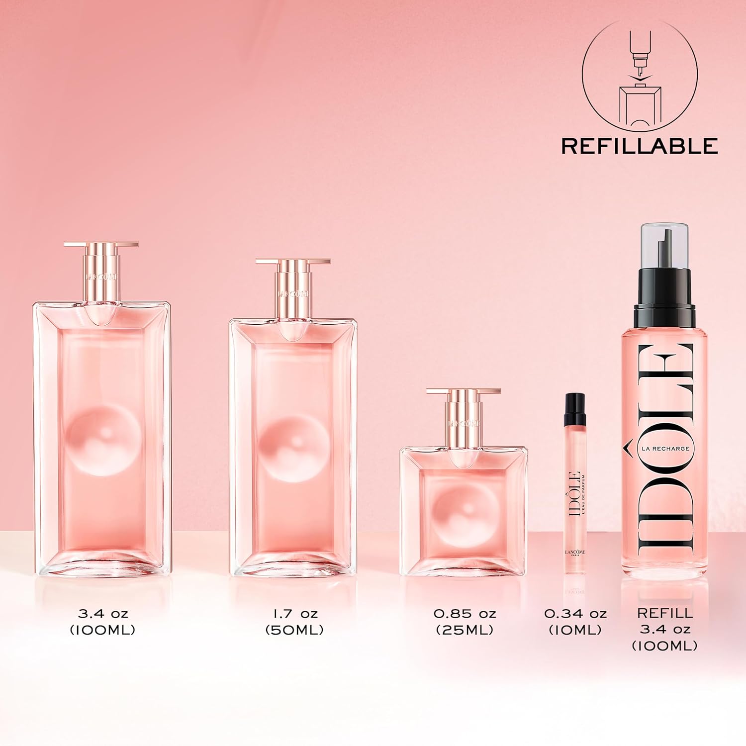 Lancôme Idôle Eau de Parfum - Long Lasting Fragrance with Notes of Bergamont, Jasmine & Vanilla - Fresh & Floral Women's Perfume