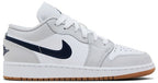 Nike Air Jordan 1 Low White Grey Midnight Navy 553560-146 GS & Women's Size